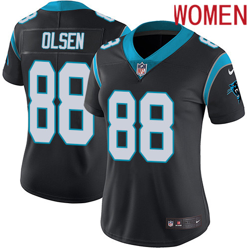 2019 Women Carolina Panthers #88 Olsen black Nike Vapor Untouchable Limited NFL Jersey->women nfl jersey->Women Jersey